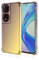 Topme Coque pour TCL 50 5G (6.6 inches), Étui de Téléphone Portable en Silicone TPU Souple avec Dégradé de Couleur Transparent - Or Noir