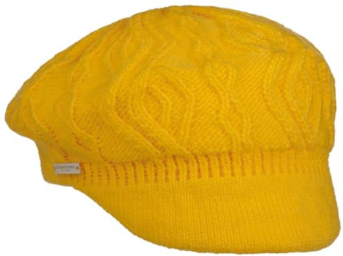 Seeberger Annelie Strickmütze für Damen, gelb, Einheitsgröße, 6 3/4-7 1/2, gelb, 6.75-7.5