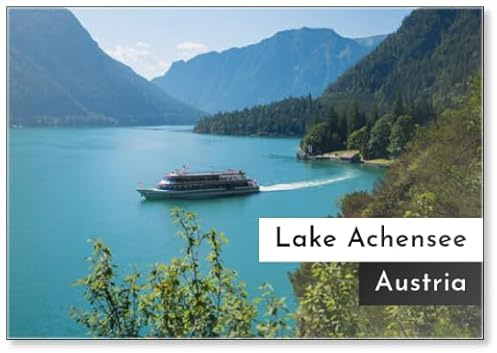 Ausflug mit dem Passagierliner am Achensee Österreich Sommerlandschaft Kühlschrankmagnet