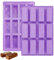 2 Pièces Moule Muffins Silicone 12 Cavités, 29.5x17.2cm Moule Rectangulaire Pour Financier, Barre de Céréales, Chocolat, Pain, Glace, Pudding, Gâteaux