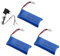 3.7V 500-mAh 1S Li-Po X4 Hubsan 3X Akku mit Ladegerät und Mehrfach-Ladekabel, Lithium-Polymer Batterie mit Molex-Stecker für ferngesteuertes Flugzeug, Auto, Drohne, Hubschrauber, Quadcopter, Spielzeug