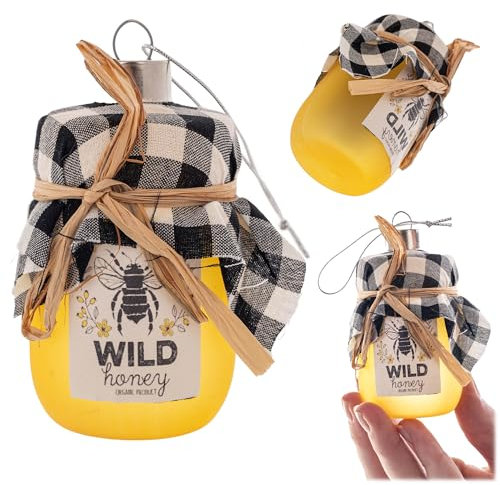 KADAX Weihnachtskugeln aus Glas, Christbaumkugeln für eine stimmungsvolle Weihnachtsdekoration am Weihnachtsbaum, Weihnachtsbaumkugeln (Honigglas, 1 Stück)