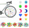 GTNCE 208 Stück Bunten Fahrradspeichen Perlen, Reflektierende Speichenklicker Kinder, Leuchtende Fahrrad Zubehör, Fahrradspeichen Deko, Kunststoff Speichenclips, Speichenperlen für Kinderfahrrad