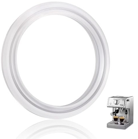 Lyeteung 47mm Silikon Dampfring, Gruppenkopfdichtung, Espressomaschinen Dichtungsringe, Kompatibel mit Delonghi Dedica EC680/685, Weiß