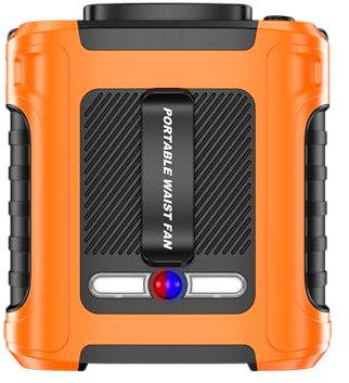 Leeyalan 10000mAh Portable Waist Clip Fan (Orange)