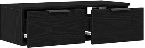 vidaXL Wall Cabinet Black Oak 68 x 30 x 20 cm Engineered Wood