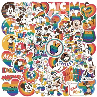 Feifei’S Bow 50pcs Princess Aven Superheros Toy Kids Stickers Luggage Laptop Skateboard Waterproof Party Bag Fillers Waterbottle Decal Graffiti Patches (Mick)