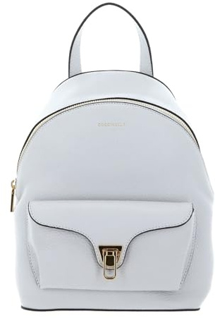 Coccinelle Leder Freizeitrucksack Beat Generatio Backpack Snow hellgrau