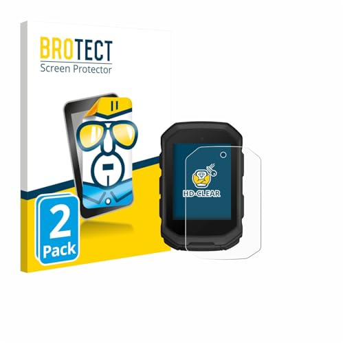 BROTECT Schutzfolie für Garmin Edge MTB | 2 Stück Transparenter Displayschutz Made in Germany Klare Displayschutz-Folie Clear Einfache Montage Case-Friendly