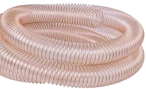 Clear PU Dust Collection Hose – Heavy Duty Flexible Dust Extractor Vacuum Hose for Woodworking Sanders & Shop Vacs Fits 1-13 Inch Ports (ID100mm x T0.6m x L100cm)