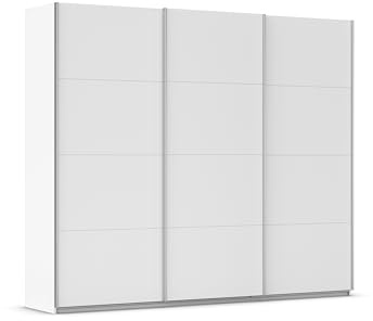 Rauch Möbel KULMBACH, Schwebetürenschrank, Farbe Weiß, Breite 271 cm | Kleiderschrank mit Schwebetüren, Schiebetüren, 3-türig, Zubehör Classic, für Schlafzimmer, Jugendzimmer, Garderobe, Flur