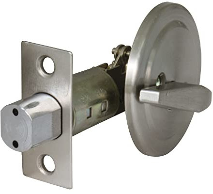 Amig - Cerrojo de Roseta con Condena Interior Mod. 1750 - ø 65 mm - Espesor Máximo Puerta: 45 mm - Pasador de Seguridad Antisierra - Acero Cromado Mate