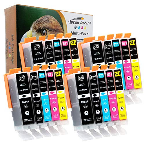 20er Druckerpatronen Kompatibel für Canon PGI-570 CLI-571 für Pixma MG5700 MG5750 MG5751 MG5752 MG5753 MG6800 MG6850 MG6851 MG6852 MG6853 TS5000 TS5050 TS5051 TS5053 TS5055 TS6050 TS6051 TS6052