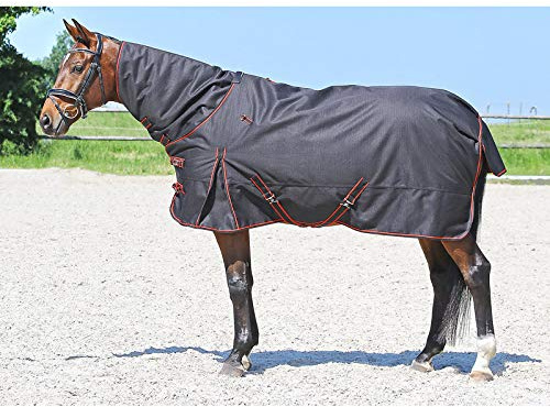 Euroriding Outdoordecke Narva 1200 Denier | Farbe: Black/red | Größe: 115 cm | Schaftform: 250 g
