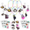 Kreatwow Faultier Party Favors Faultier Geburtstag Party Geschenke Kit für Faultier Tattoos Schlüsselanhänger Haarspangen Halskette für Baby Shower Supplies