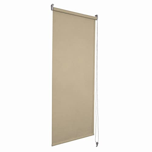 Funky Gadgets Roller Blinds Thermal Blackout Roller Blind, Easy Fit Child Safe Trimmable UV Protection Home Office Window Blinds, Cappuccino Blind (60cm Wide X 165cm Drop)