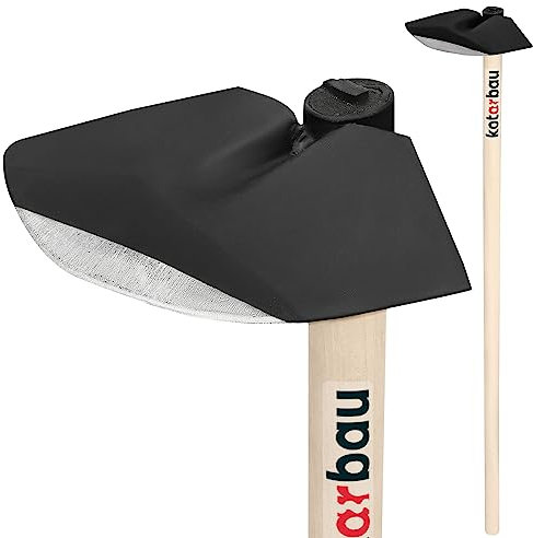 KOTARBAU® Binette 240 x 100 mm Semi-Circulaire Houe en Acier avec Manche en Bois 110 cm Accessoire de Jardin Outil de Jardinage Accessoires de Plantation