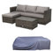 SVITA Queens Polyrattan Lounge Eck-Sofa Gartenmöbel Sitzecke Haube Set Braun