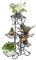 Étagère Plante Intérieure, étagère porte-pot de fleurs,support d'affichage,Étagère de rangement à métal ,Porte Plante Intérieur avec 4 Tablettes,pour intérieur balcon, salon, extérieur (107*22*57cm)