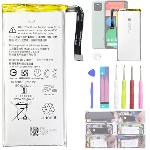 Aousavo GTB1F ersatz akku Kompatibel mit Google Pixel 5 mit Free Toolkit