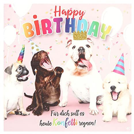 Depesche 11661-040 - Glückwunsch-Karte mit Musik, witzige Geburtstags-Karte mit farbenfrohem Motiv, passendem Spruch und Innentext, inkl. Umschlag, 17 x 16,5 cm