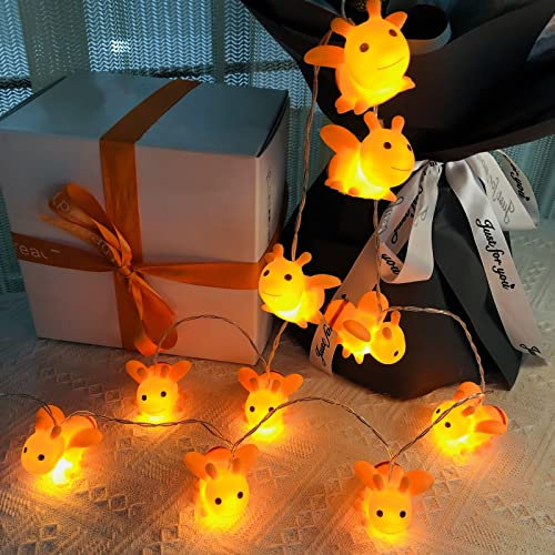 Riaxuebiy Niedliche Tierform Biene Lichterketten Batteriebetriebenes Nachtlicht für Indoor Halloween Weihnachten Thanksgiving Home Kinder Schlafzimmer Dekoration (1.65m/10led, Biene)