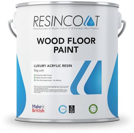 Resincoat Wood Floor Paint, Ideal for Wood Floorboards, DIY Friendly, Fast Drying, Stylish Matt Finish, UK Manufactured (5kg, Storm Grey)