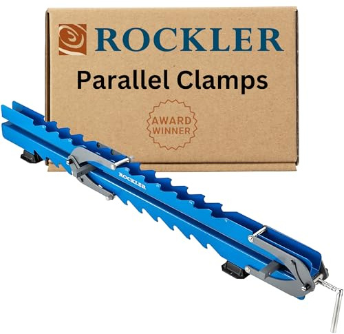 Rockler Deluxe Parallel Panel Clamps with Scissor Couplers for Panels | Panel Clamps – Flat Panel Assembly – Parallel Clamps – Scissor Couplers – Four-Way Pressure