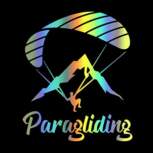 MACMRD Auto Sticker Vinyl Schwarz Kreativ Paraglider/Motorbike - Outdoor
