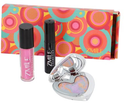 Veganes Pop-Art Make-up Reise-Set ZMILE Cosmetics Beauty Lipgloss Lidschatten 3-teilig