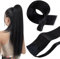 Hetto Extensions Echthaar Zopf Schwarz Extensions Zopf mit Clip Natürliches Schwarz Gerade Remy Vollkopf Natürliche Invisible Haarverlängerung 70g 30 cm #1