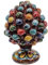 sicilia bedda - Pigna Siciliana in Ceramica di Caltagirone - Piede Decorato - 100% Artigianato Siciliano (Altezza 12 Centimetri, Arlecchino Madreperla)