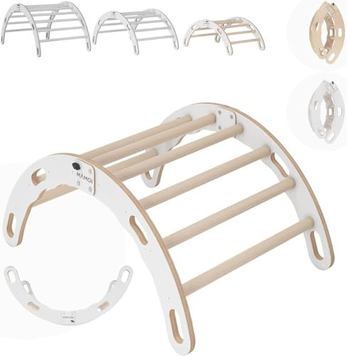 MAMOI® Kletterbogen, Kletterdreieck, Baby Klettern, Klettergerüst aus Holz, Holzbogen für Kinder, Spielplatz, Klettergerüst Indoor