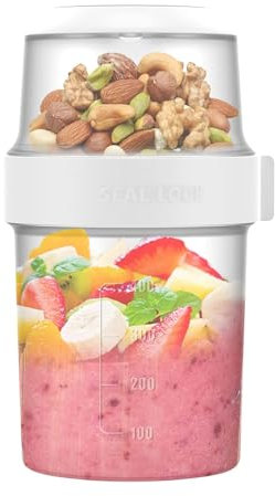 ERBO Müslibecher to go, Joghurtbecher to go, Auslaufsicherer Müsli to go Becher, Porridge to go, Yoghurt Cup Salatbecher, BPA Frei, Müslibecher für Unterwegs (560ml+310ml)