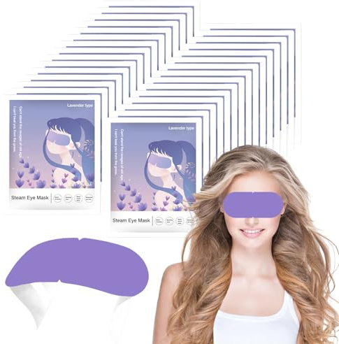 BYZESTY Lot de 30 masques pour les yeux à la vapeur - Masque chauffant pour les yeux - Masque auto-chauffant pour les yeux - Pour la fatigue des yeux et les cernes - Relaxation pour les yeux et le