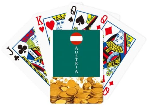 no/no Österreichische Flagge Wien Gold Poker Spielkarte Klassisches Spiel