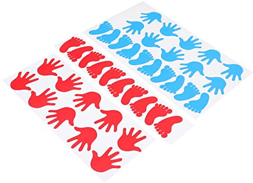 CORHAD 40 Paar Fußabdruck Aufkleber Selbstklebende Wandaufkleber Handabdruck Fußabdruck Dekorative Wand Selbstklebende Wand Heimdekoration