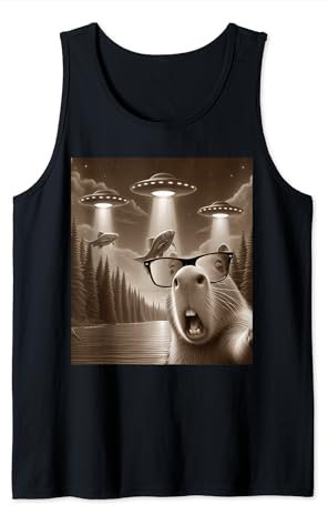 Capybara selfie OVNI Soucoupes volantes extraterrestres Débardeur