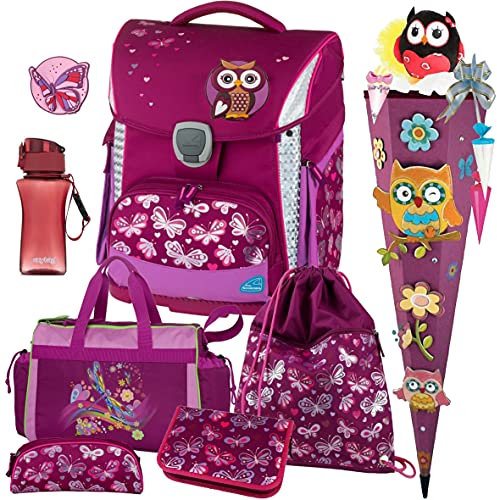 Generisch Schneiders Toolbag Plus Schulranzen-Set (8 teilig mit Sporttasche und Schultüte, Butterfly)