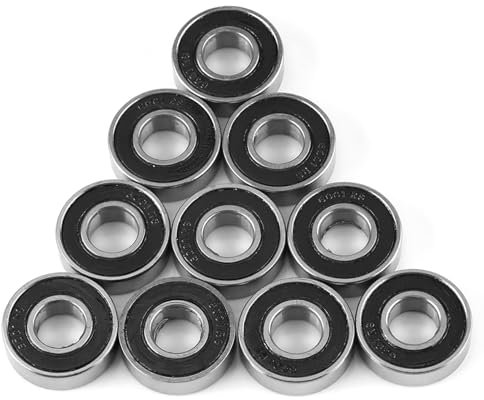 VOBOR Ball Bearings,6001-2RS Ball Bearings Und 10 Stück Double Protected Deep Groove Ball Bearings Für Industriemaschinen, Autos, Für Schiffe, Haushaltsgeräte, Gesundheitssystem (12 X 28 X 8 Mm)