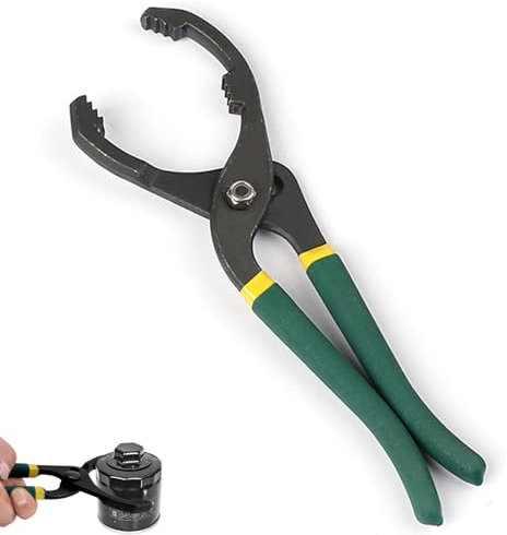 Pince Pour Filtre Huile, Clé à Filtre à Huile Universelle, 24 cm Clé à Filtre à Huile Réglable, avec Poignée Antidérapante, Outil D'extraction de Filtre à Huile, de Ø 40mm à Ø 150mm