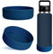 Housse de Protection antidérapante en Silicone pour Bouteille d'eau Yeti Rambler 36 oz (Bleu Marine, Lot de 2)