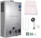 Calentador de agua de gas propano gpl 6L/8L, con modos de invierno y verano, calentador de agua instantáneo sin depósito 16kw con kit de ducha, quemador de caldera para camping, RV, casa (6L)