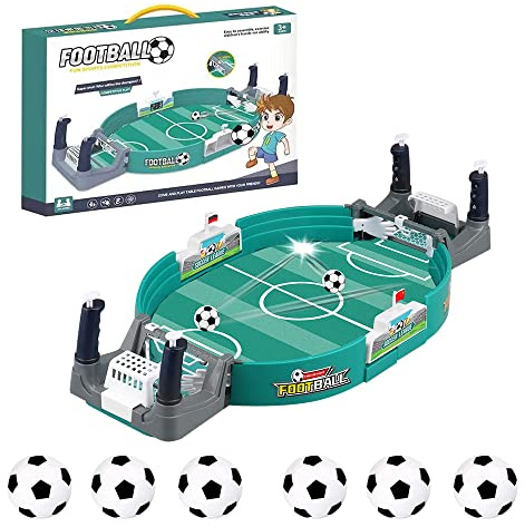 Mini Table Soccer Game, Tabletop Football Game Toy With 6 Pcs Mini Football, Desktop Interactive Soccer Game Toy Football Board Game for Kids Adults