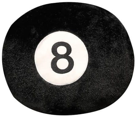 NatureMan 35cm Billard Ball Wurf Kissen,Simulation Schwarz 8-Ball Kissen,Soft Sport Runde Schlafkissen für Home Bed Sofa Dekor, Billard Liebhaber