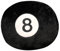 NatureMan 35cm Billard Ball Wurf Kissen,Simulation Schwarz 8-Ball Kissen,Soft Sport Runde Schlafkissen für Home Bed Sofa Dekor, Billard Liebhaber