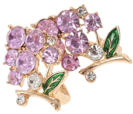 Holibanna 2pièces Broche Rhinocéros De Style Élégant Zinc Alliage Épingle à Vêtements Décorative Forme De Raisin Avec Détails Strass Pour Femmes