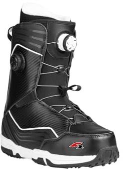 F2 Herren Snowboard Softboots Team Double ATOP Gr. 43,5 (MP 28,5) Schwarz