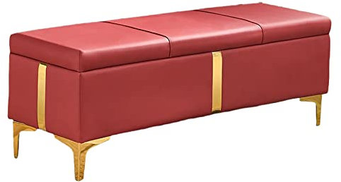 Moderne rechteckige Polsterbank für Haushalt, Wohnzimmer, Eingangsbereich, Bettbank mit Fußstütze, bunt und stilvoll, 120 x 40 x 45 cm