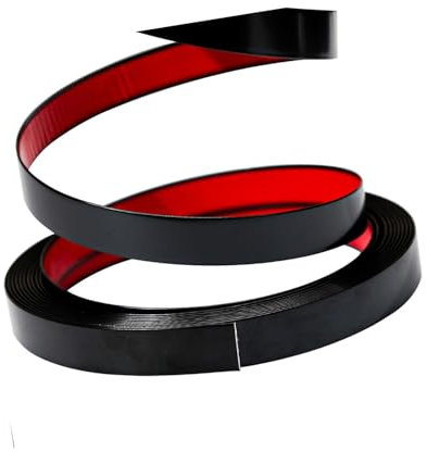 Tile Trim, Peel and Stick Wall Moulding Panels, Peel and Stick Moulding Trim, Beading for Mirror, Floor, Cabinet, Ceiling, Tile Edge (Black 5.5mx1cm)